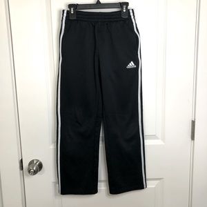 Adiddas Black/White Boys Track Long Pants